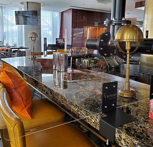 The Victor Lounge Parq Casino Bar Plexiglass Barrier